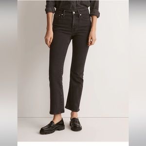 Madewell kick out crop jeans in starky wash